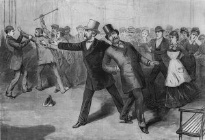 Attentat auf James A. Garfield, by A. Berghaus and C. Upham, published in Frank Leslie's Illustrated Newspaper [Public domain]