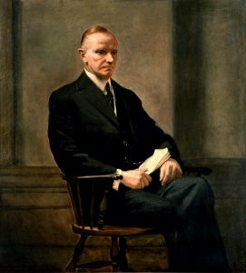 Porträt von Coolidge, by Charles Sydney Hopkinson [Public domain]