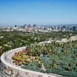 Cacuts Garden mit Blick auf Los Angeles im Getty Center