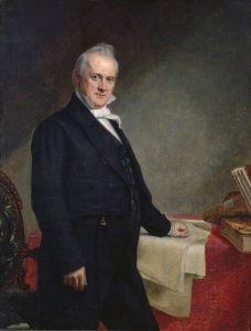 Offizielles Portrait im Weißen Haus von James Buchanan, by George Peter Alexander Healy [Public domain]