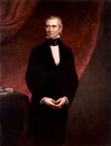 Porträt aus dem Weißen Haus von James K. Polk, by George Peter Alexander Healy [Public domain]