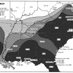 Karte der Verluste der Konföderierten im Amerikanischen Bürgerkrieg