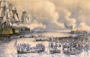 Landung bei Veracruz, by N. Currier [Public domain]