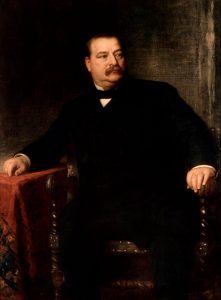 Offizielles Porträt von Grover Cleveland im Weißen Haus, by Eastman Johnson [Public domain]