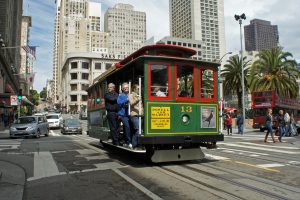 Cable Cars am Union Square von San Francisco