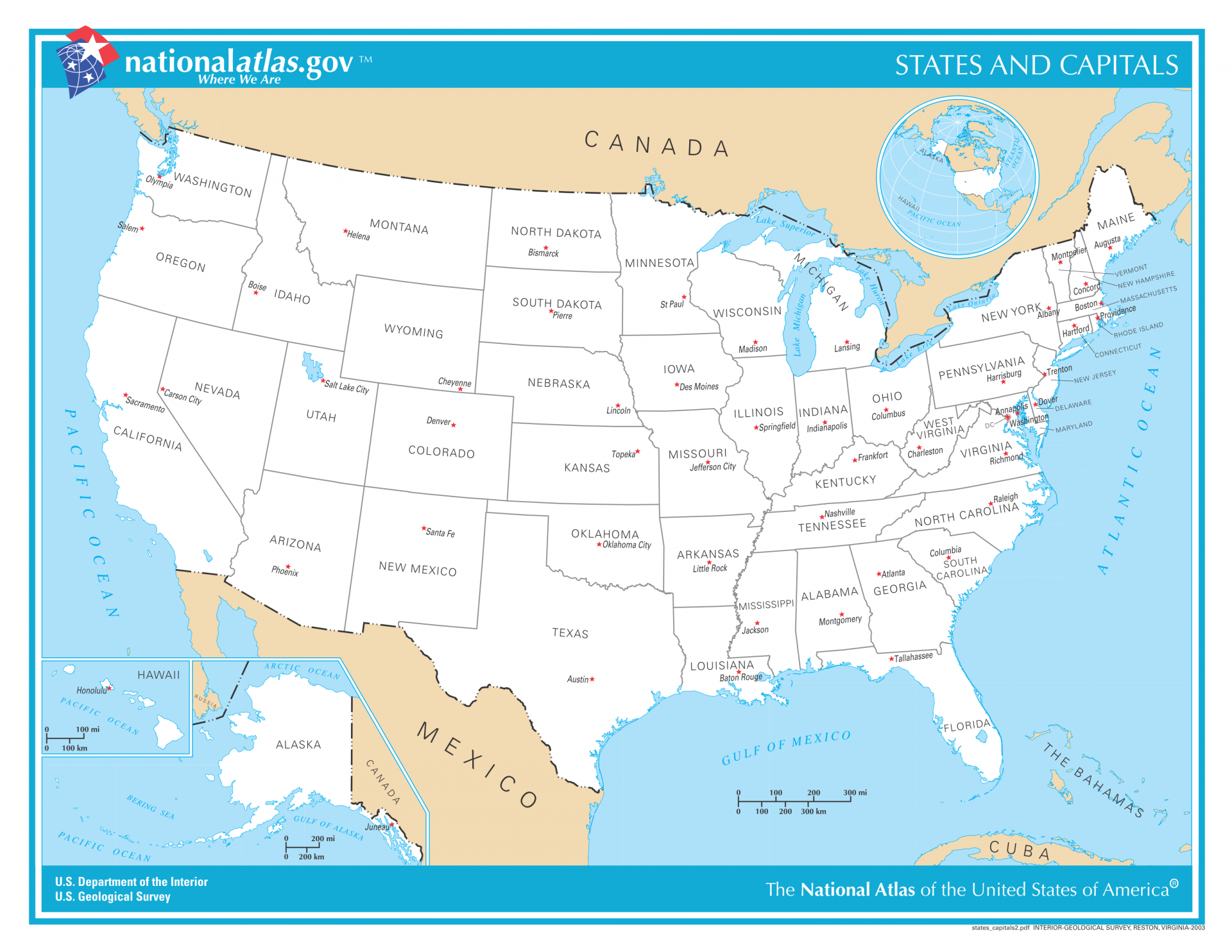 Usa Karte Alle 50 Bundesstaaten Auf Einen Blick